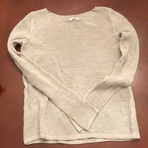 Old Navy light tan cable knit sweater S L/S